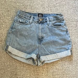 light wash high waisted bdg jean shorts